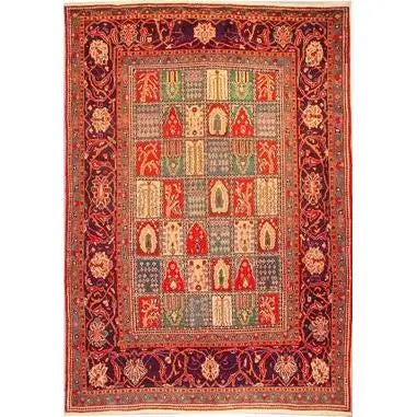 One Of The Kind Authentic Antique Persian Bakhtiar Rug 10'4" x 7'1"